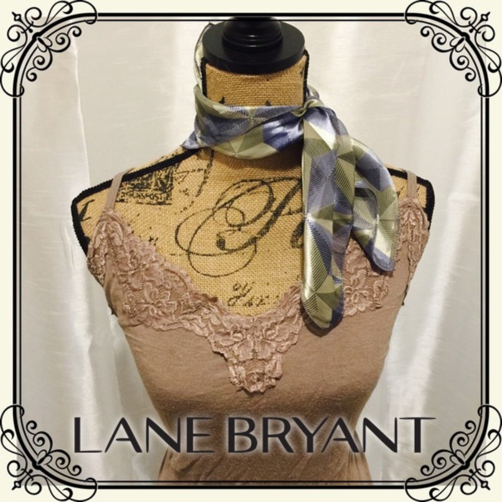 Lane Bryant beige lace edge layering tank top
